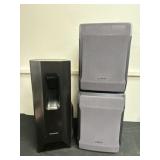2 Sony Speakers and Panasonic Speaker