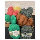 Wool and mohair and acrylic yarn
