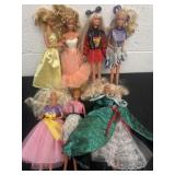 7 Barbie dolls