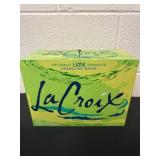 New la Croix case of sparkling water  lime