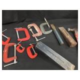 C clamps and hammers