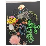 Keychains necklaces and rings.