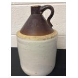 Vintage 1 Gallon Stone Wear Whiskey Jug. 2 Tone