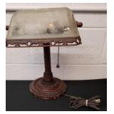 Vintage Bronze Bankers Lamp 13x10 inch