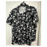 3XL Skull Button Up Shirt