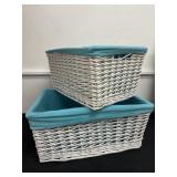 Two Woven/Wicker Misc Baskets