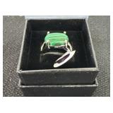 Size 9 Non Tarnish silver plated ring with