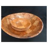 16ï¿½ salad bowl with smaller plates (6)