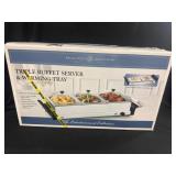 New triple buffet server and warming tray