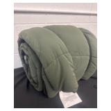 Green sleeping bag