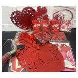 Group of valentines decor and lights