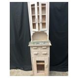66ï¿½x12ï¿½x16ï¿½ cute cabinet wood with stained glass