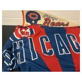 Chicago cubs and Chicago bears flags