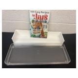 Toilet tray and drawer divider with jar book