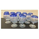 CORAZON TEQUILA Hand Blown Stemmed Shot Glasses