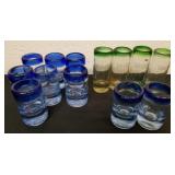 Group of shot glasses.  1800, Corazon tequila and