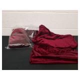 New 4 pc set of Burgundy Colored Velvet pieces.