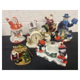 Group of college Christmas figurines