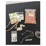 Necklace pendants and mason jar wood pier and