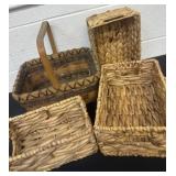4 wicker baskets