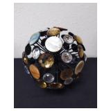 5.25 in sphere with rhinestones and colorful
