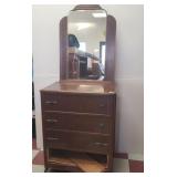 31' wide dresser , with mirror damaged drawer and