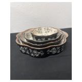 Temptations by Tara Floral Lace ceramic nesting