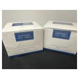 2 boxes of disposable face towels