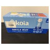 New case of koia vanilla bean protein drinks