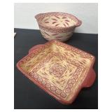 2 temp rations oven ware bowl and dish