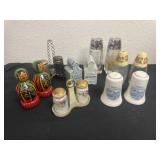 Group of vintage salt and pepper shaker sets