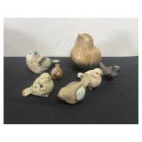 Group of bird figurines