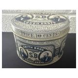 Vintage Bristolware Smith Bros Cough Drop Tin