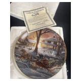 Terry Redlin Christmas plate with COA