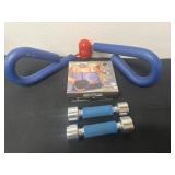 Group of work out equipment