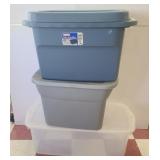 Three totes with lids