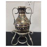 Japanese brass vase with base 11ï¿½