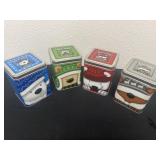 4 Swiss Miss tin cans