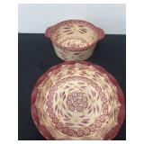 2 temp rations oven ware dishes  10ï¿½ and 8ï¿½