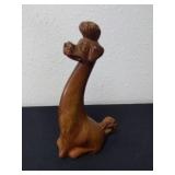 7.5 inch vintage mid-century long necked poodle