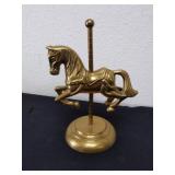 7x5-in brass carousel horse