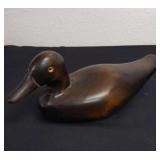 9 inch wooden carved duck