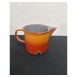 4ï¿½ Antique orange flamed milk storage jug can