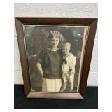 Vintage Framed Family Photo 16x12.5