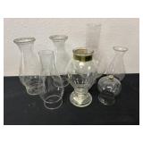 Group of glass chimneys