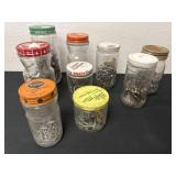 Group of jars of nails