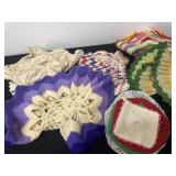 Group of vintage doilies