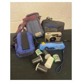 Polaroid and silhouette camera with camera bags