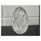 Glass Crystal Etched Design Paperweight 3in