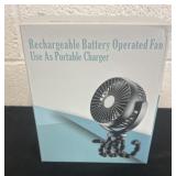 Rechargeable battery operated fan